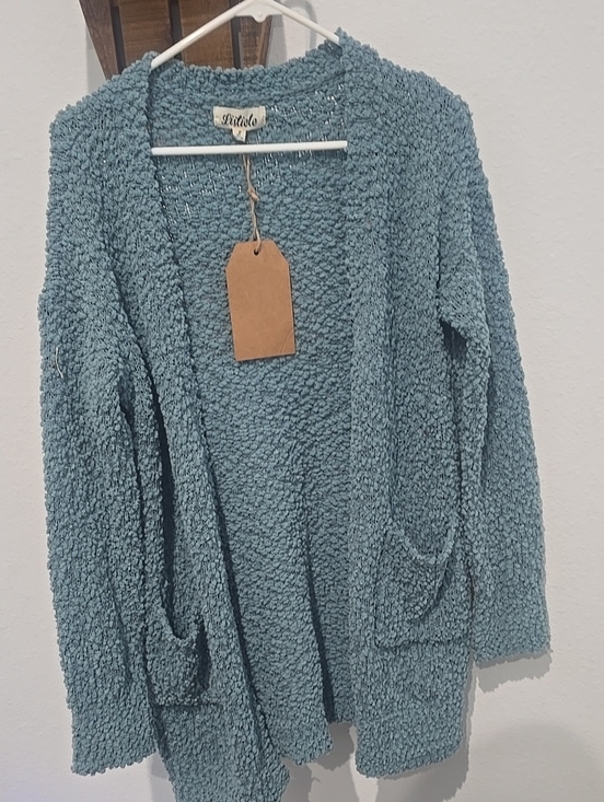 Listicle Sweaters - Listicle Teal Open-Front Plush Cardigan